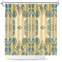 Madiba Nelson Mandela Shower Curtain Indonesia Batik Yellow Bule - Wonder Print Shop