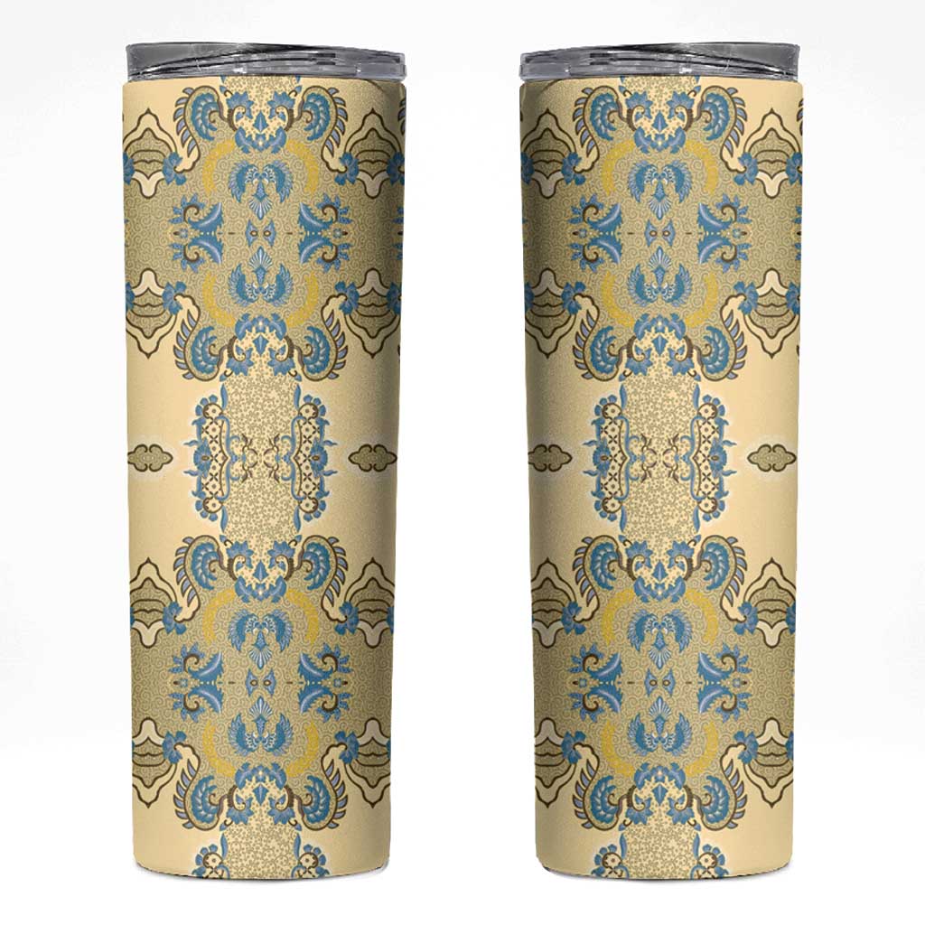 Madiba Nelson Mandela Skinny Tumbler Indonesia Batik Yellow Bule - Wonder Print Shop