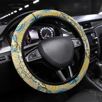 Madiba Nelson Mandela Steering Wheel Cover Indonesia Batik Yellow Bule - Wonder Print Shop