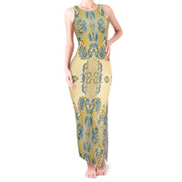 Madiba Nelson Mandela Tank Maxi Dress Indonesia Batik Yellow Bule - Wonder Print Shop
