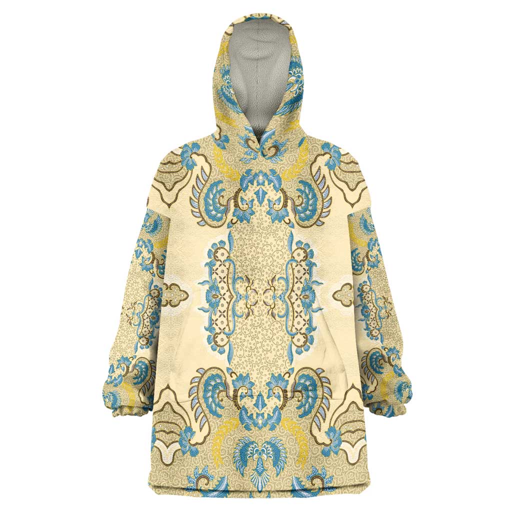 Madiba Nelson Mandela Wearable Blanket Hoodie Indonesia Batik Yellow Bule - Wonder Print Shop