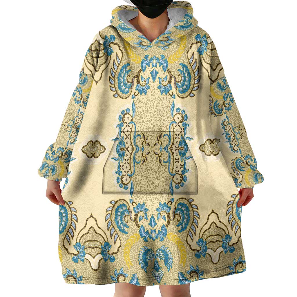 Madiba Nelson Mandela Wearable Blanket Hoodie Indonesia Batik Yellow Bule - Wonder Print Shop