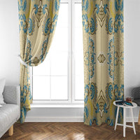 Madiba Nelson Mandela Window Curtain Indonesia Batik Yellow Bule - Wonder Print Shop