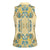 Madiba Nelson Mandela Women Sleeveless Polo Shirt Indonesia Batik Yellow Bule - Wonder Print Shop