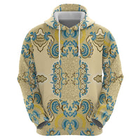 Madiba Nelson Mandela Zip Hoodie Indonesia Batik Yellow Bule - Wonder Print Shop