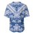 Indonesia Javanese Batik Baseball Jersey Nelson Mandela Madiba Blue - Wonder Print Shop