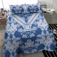 Indonesia Javanese Batik Bedding Set Nelson Mandela Madiba Blue - Wonder Print Shop
