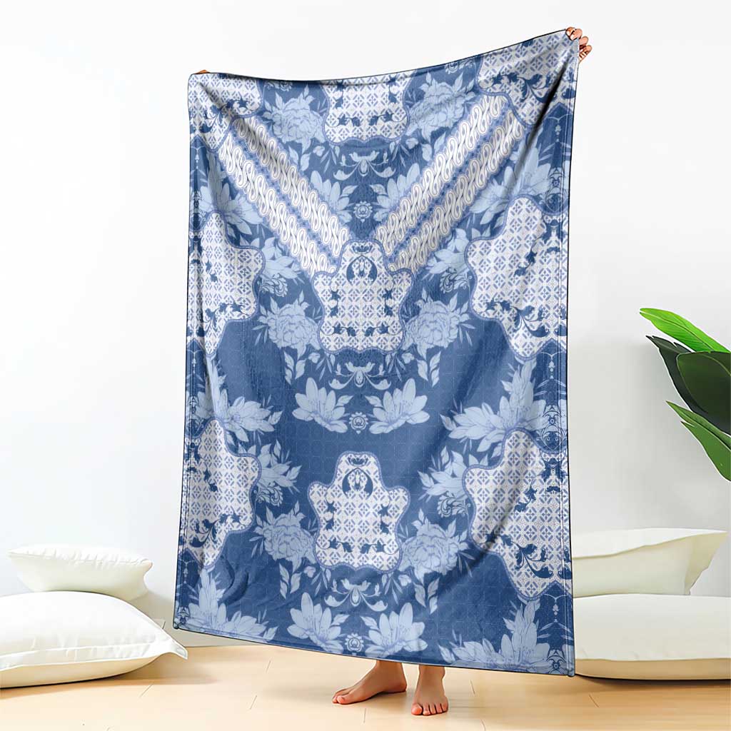 Indonesia Javanese Batik Blanket Nelson Mandela Madiba Blue - Wonder Print Shop
