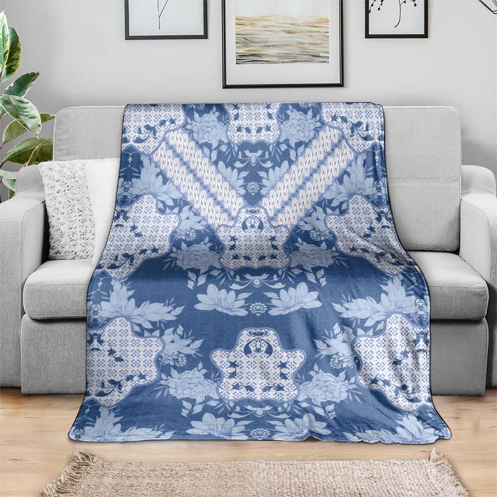 Indonesia Javanese Batik Blanket Nelson Mandela Madiba Blue - Wonder Print Shop