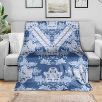 Indonesia Javanese Batik Blanket Nelson Mandela Madiba Blue - Wonder Print Shop