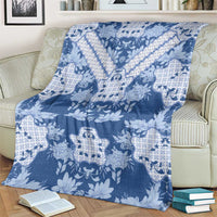 Indonesia Javanese Batik Blanket Nelson Mandela Madiba Blue - Wonder Print Shop