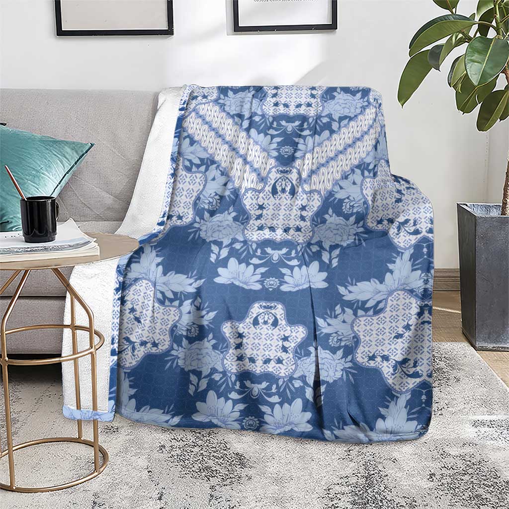 Indonesia Javanese Batik Blanket Nelson Mandela Madiba Blue - Wonder Print Shop