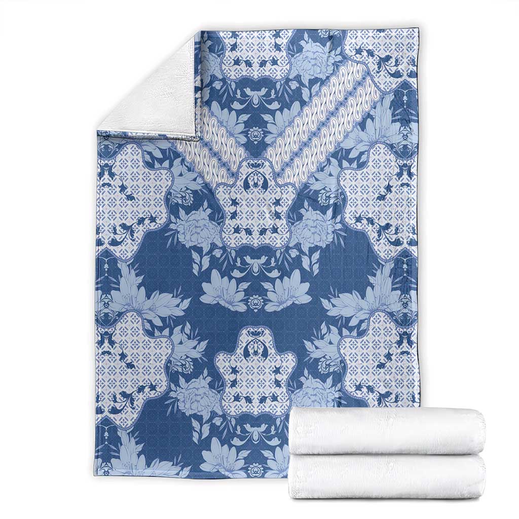 Indonesia Javanese Batik Blanket Nelson Mandela Madiba Blue - Wonder Print Shop