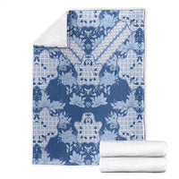 Indonesia Javanese Batik Blanket Nelson Mandela Madiba Blue - Wonder Print Shop