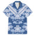 Indonesia Javanese Batik Family Matching Mermaid Dress and Hawaiian Shirt Nelson Mandela Madiba Blue - Wonder Print Shop