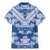 Indonesia Javanese Batik Family Matching Mermaid Dress and Hawaiian Shirt Nelson Mandela Madiba Blue - Wonder Print Shop
