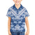 Indonesia Javanese Batik Family Matching Off Shoulder Maxi Dress and Hawaiian Shirt Nelson Mandela Madiba Blue - Wonder Print Shop
