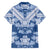 Indonesia Javanese Batik Family Matching Short Sleeve Bodycon Dress and Hawaiian Shirt Nelson Mandela Madiba Blue - Wonder Print Shop