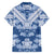 Indonesia Javanese Batik Family Matching Summer Maxi Dress and Hawaiian Shirt Nelson Mandela Madiba Blue - Wonder Print Shop
