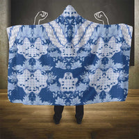 Indonesia Javanese Batik Hooded Blanket Nelson Mandela Madiba Blue - Wonder Print Shop