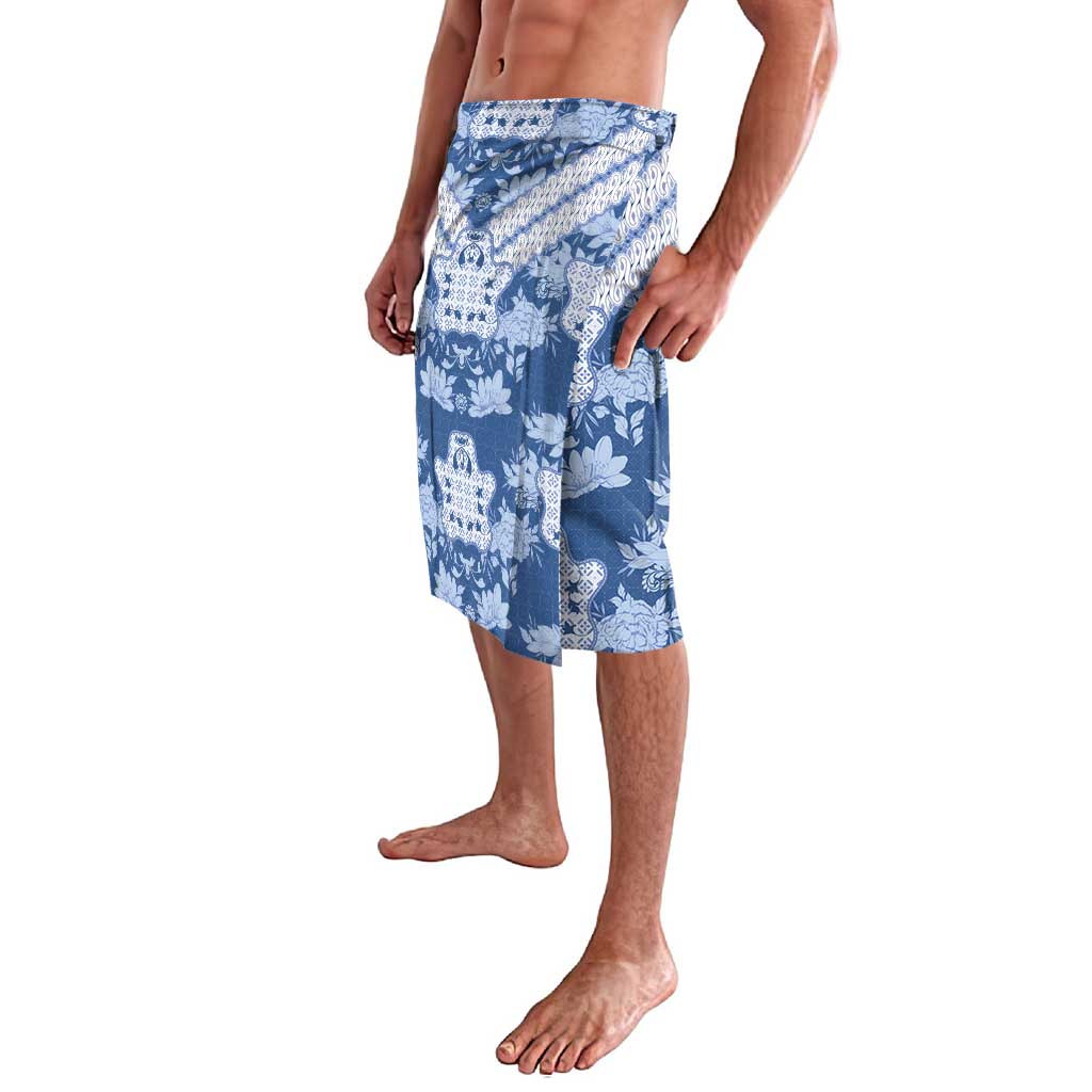 Indonesia Javanese Batik Lavalava Nelson Mandela Madiba Blue - Wonder Print Shop