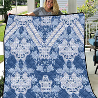 Indonesia Javanese Batik Quilt Nelson Mandela Madiba Blue - Wonder Print Shop