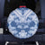 Indonesia Javanese Batik Spare Tire Cover Nelson Mandela Madiba Blue - Wonder Print Shop