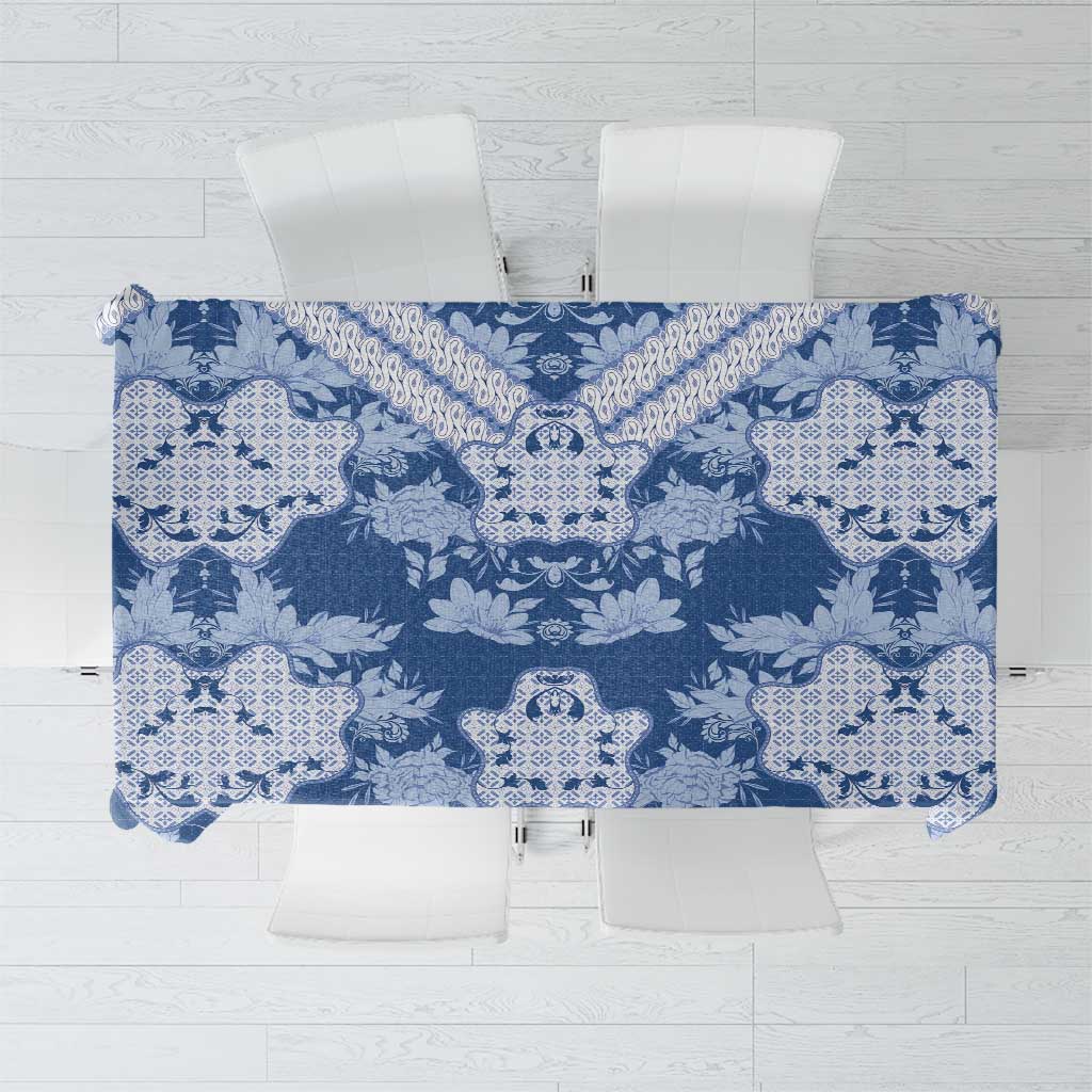 Indonesia Javanese Batik Tablecloth Nelson Mandela Madiba Blue - Wonder Print Shop