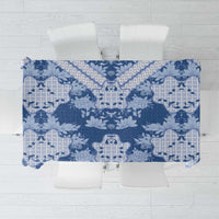 Indonesia Javanese Batik Tablecloth Nelson Mandela Madiba Blue - Wonder Print Shop