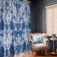 Indonesia Javanese Batik Window Curtain Nelson Mandela Madiba Blue - Wonder Print Shop