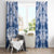 Indonesia Javanese Batik Window Curtain Nelson Mandela Madiba Blue - Wonder Print Shop