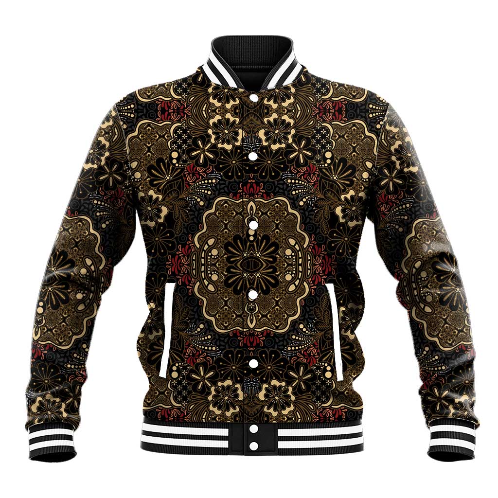 Indonesia Javanese Batik Baseball Jacket Nelson Mandela Madiba Vintage Style - Wonder Print Shop
