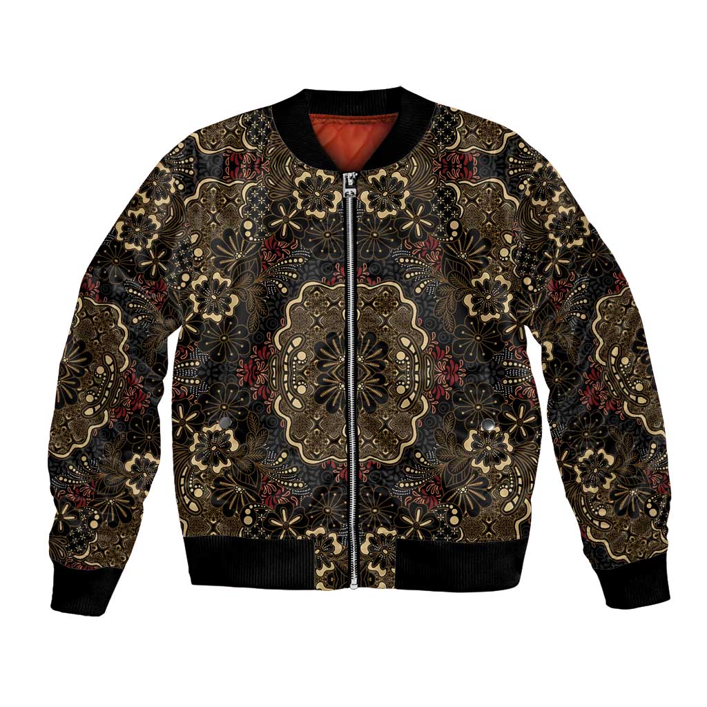 Indonesia Javanese Batik Bomber Jacket Nelson Mandela Madiba Vintage Style - Wonder Print Shop
