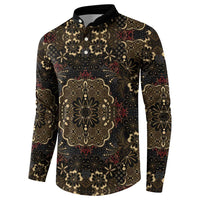 Indonesia Javanese Batik Button Sweatshirt Nelson Mandela Madiba Vintage Style - Wonder Print Shop