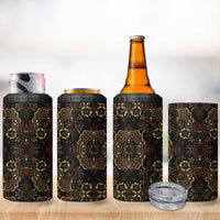 Indonesia Javanese Batik 4 in 1 Can Cooler Tumbler Nelson Mandela Madiba Vintage Style - Wonder Print Shop