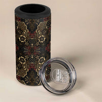 Indonesia Javanese Batik 4 in 1 Can Cooler Tumbler Nelson Mandela Madiba Vintage Style - Wonder Print Shop