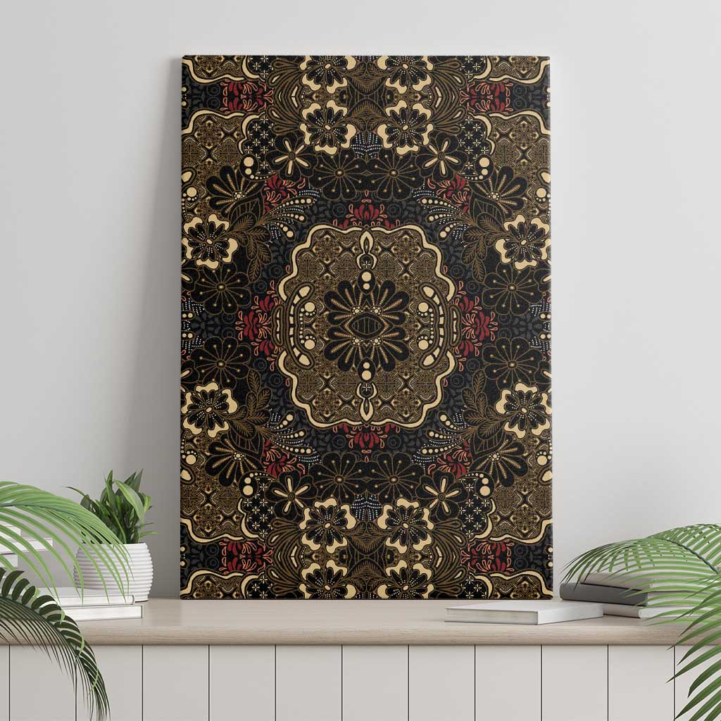 Indonesia Javanese Batik Canvas Wall Art Nelson Mandela Madiba Vintage Style - Wonder Print Shop
