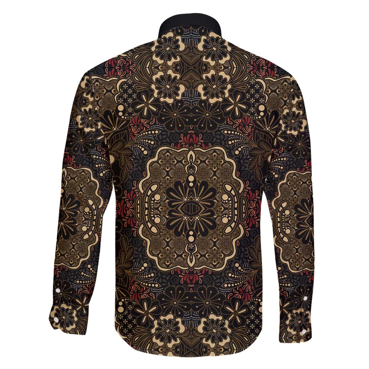 Indonesia Javanese Batik Family Matching Off The Shoulder Long Sleeve Dress and Hawaiian Shirt Nelson Mandela Madiba Vintage Style - Wonder Print Shop