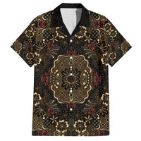Indonesia Javanese Batik Family Matching Off Shoulder Short Dress and Hawaiian Shirt Nelson Mandela Madiba Vintage Style - Wonder Print Shop