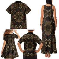 Indonesia Javanese Batik Family Matching Tank Maxi Dress and Hawaiian Shirt Nelson Mandela Madiba Vintage Style - Wonder Print Shop