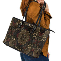Indonesia Javanese Batik Leather Tote Bag Nelson Mandela Madiba Vintage Style - Wonder Print Shop