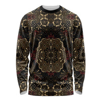 Indonesia Javanese Batik Long Sleeve Shirt Nelson Mandela Madiba Vintage Style - Wonder Print Shop