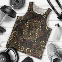 Indonesia Javanese Batik Men Tank Top Nelson Mandela Madiba Vintage Style - Wonder Print Shop
