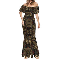Indonesia Javanese Batik Mermaid Dress Nelson Mandela Madiba Vintage Style - Wonder Print Shop