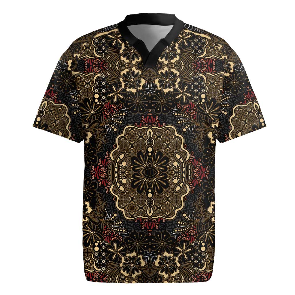 Indonesia Javanese Batik Rugby Jersey Nelson Mandela Madiba Vintage Style - Wonder Print Shop