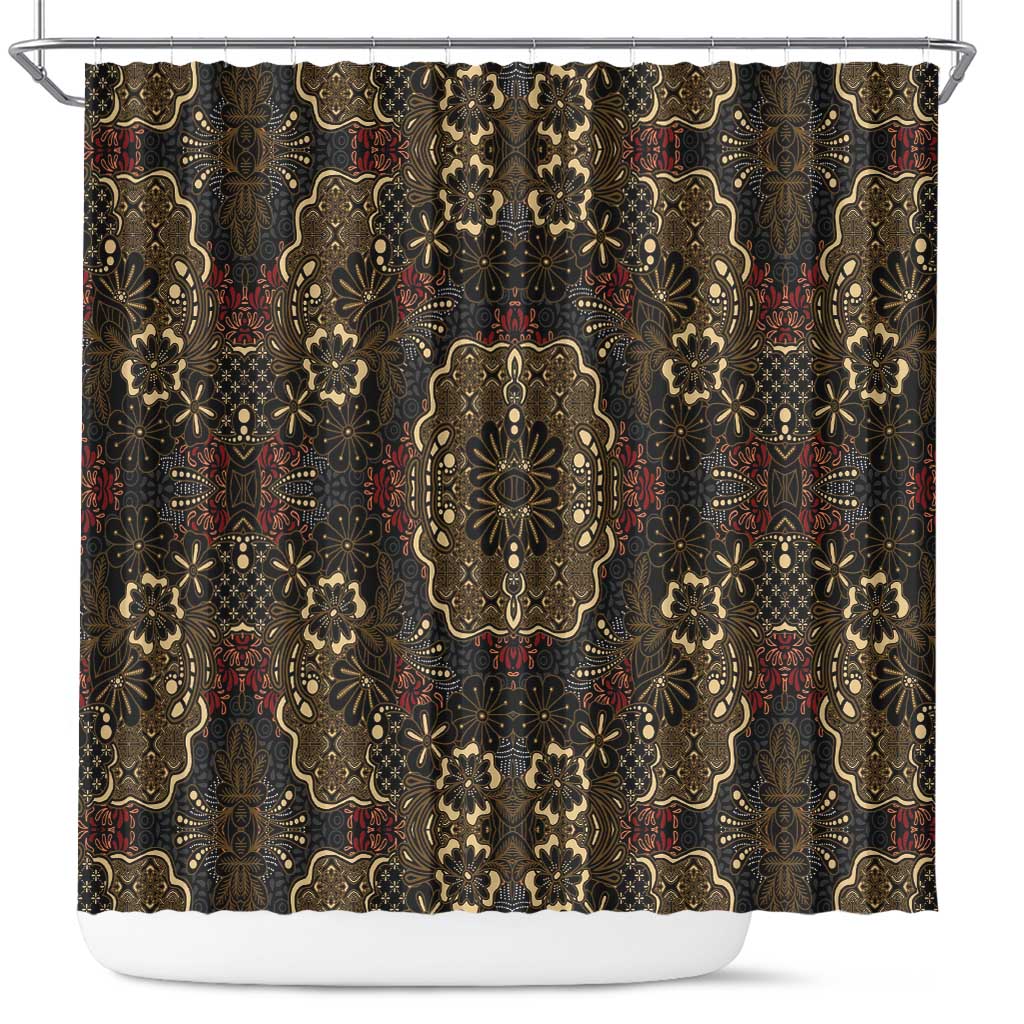 Indonesia Javanese Batik Shower Curtain Nelson Mandela Madiba Vintage Style - Wonder Print Shop