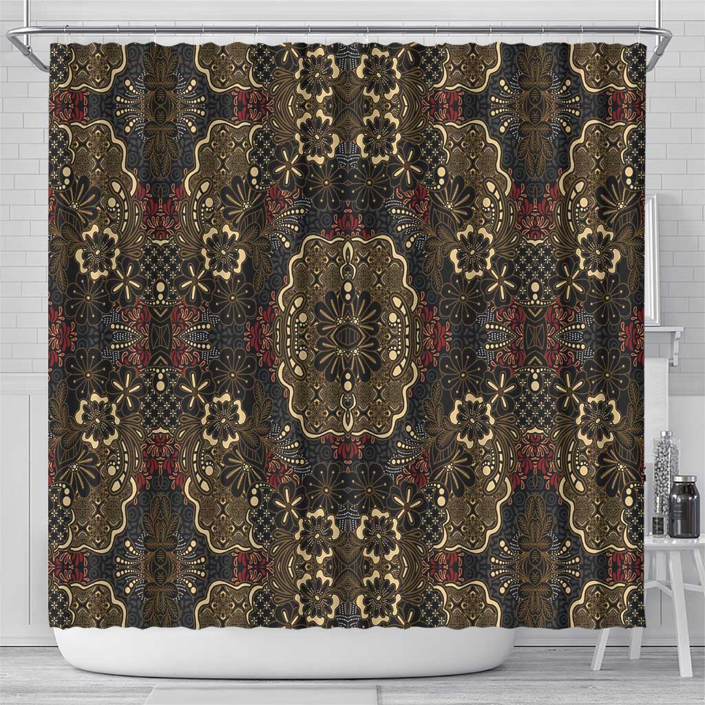 Indonesia Javanese Batik Shower Curtain Nelson Mandela Madiba Vintage Style - Wonder Print Shop