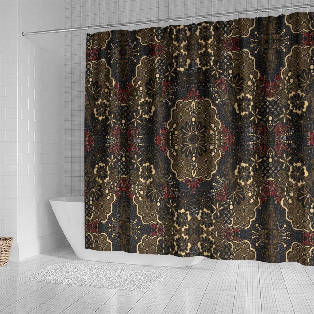 Indonesia Javanese Batik Shower Curtain Nelson Mandela Madiba Vintage Style - Wonder Print Shop