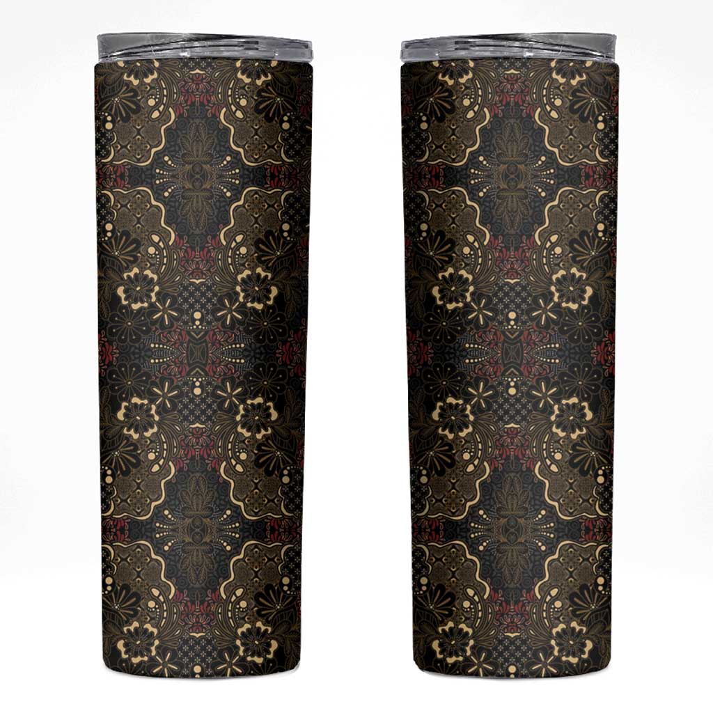 Indonesia Javanese Batik Skinny Tumbler Nelson Mandela Madiba Vintage Style - Wonder Print Shop