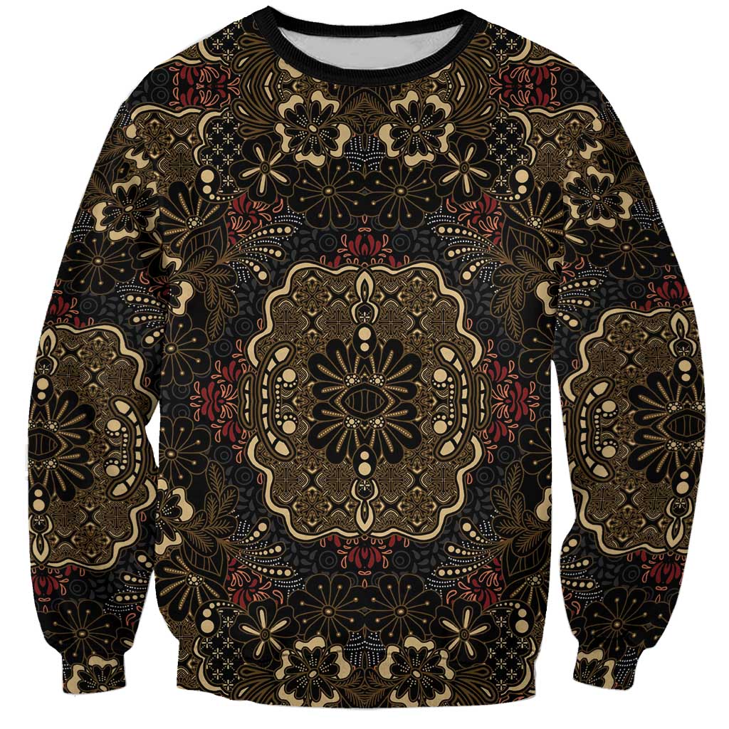 Indonesia Javanese Batik Sweatshirt Nelson Mandela Madiba Vintage Style - Wonder Print Shop
